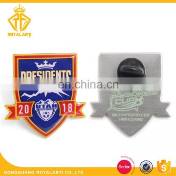 Factory Direct Sale Presidents Cup Youth Soccer Offset Printing Pin
