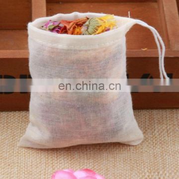 Natural organic cotton empty tea bag or coffee brew bag