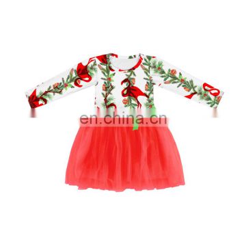 New Arrival Ostrich And Plant Lovely Girls Dress Accessary Baby Girl Clothes For Party Wear