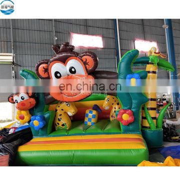 Customized Monkey Jungle Inflatable Bouncer House Castle Combo For Party