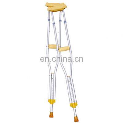 Factory Price Medical Home Care Equipment Multi-Position Height Adjustable Walking Stick Aluminum Elbow Crutch Underarm Crutch