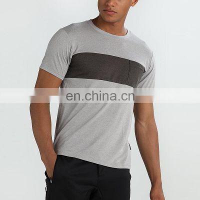 Yihao Summer Men Gym Custom High Quality Tshirt OEM Tshirt Short Sleeve Blank Polyester / Cotton Casual Plus Size Quick Dry
