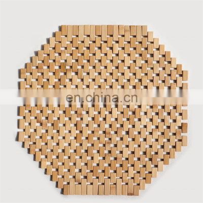 High Quality Natural Synthetic Wood Mat Non-Slip Environmental Friendly Bathroom Bamboo Floor Mat