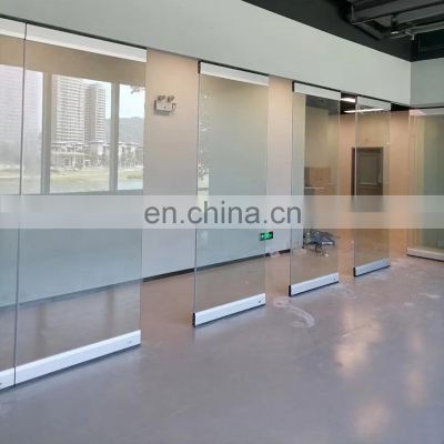 Movable Foldable Glass Partition Wall Aluminum frameless Tempered folding glass doors  Patio Exterior Bifold Doors