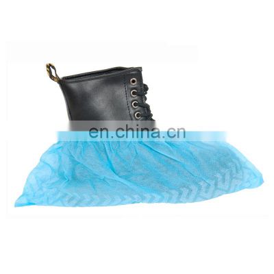 41x15cm Disposable Plastic PE CPE Boot Shoe Covers in Blue