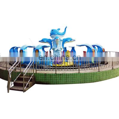 Outdoor game family rides amusement park equipment fight shark island for sale
