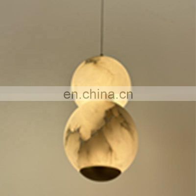 modern style alabaster chandelier restaurant designer creative round copper chandelier