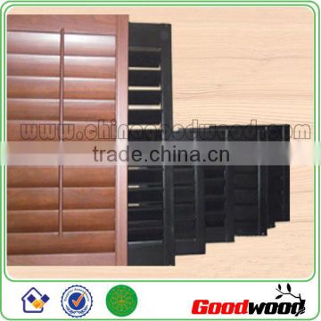 Decorative wooden louvered french doors
