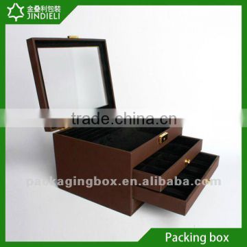 Wooden divider box with drawers