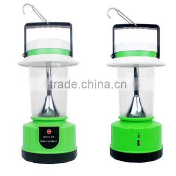 2015 NEW DESIGN PORTABLE SOLAR CAMPING LED LIGHT WITH USB CHARGER AND HANGING HOOK