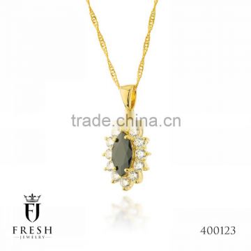 Fashion Gold Plated Necklace - 400123 , Wholesale Gold Plated Jewellery, Gold Plated Jewellery Manufacturer, CZ Cubic Zircon AAA