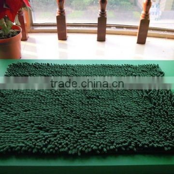 chenille mat polyester living room floor mat with anti slip base