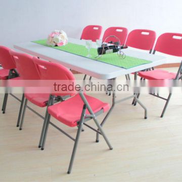 6ft solid plastic folding table