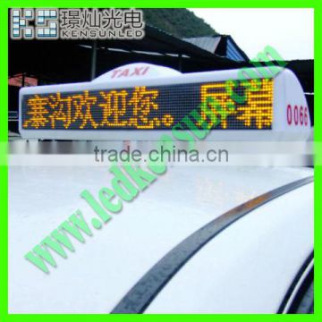 high waterproof P10 single color taxi top led sign