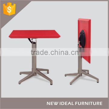Wholesale Fashion Red plastic ABS square folding table, coffee table table (NH895)