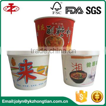 Customied Disposable Single Wall PLA Coated Paper Bowl for Soup