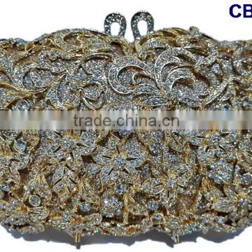 CB0132-9 2016 new design hot sale elegant and luxury Rhinestones African Handbag for wedding/party