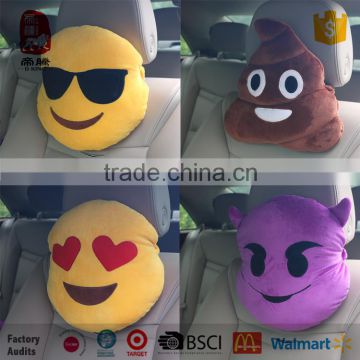 custom hot sale plush toys emoji pillow & emoji car pillow
