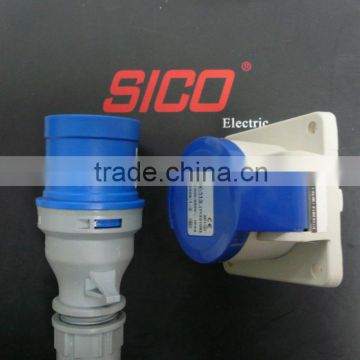 3-Wire industrial male/female plug and socket