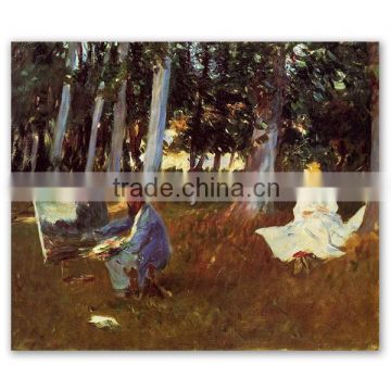 Claude Monet Painting by the Edge of a Wood handmade art replica monet oil painting