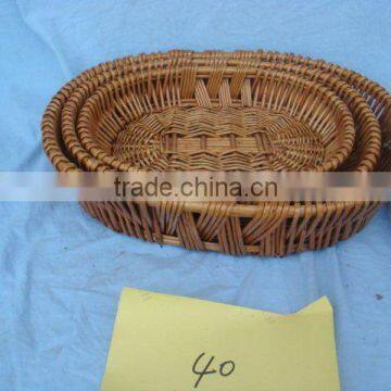 sell brown oval willow basket