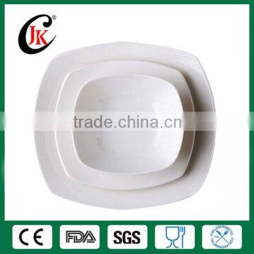 Wholesale Promotional Custom Cheap Bone China White Square Ceramic Dinner Set