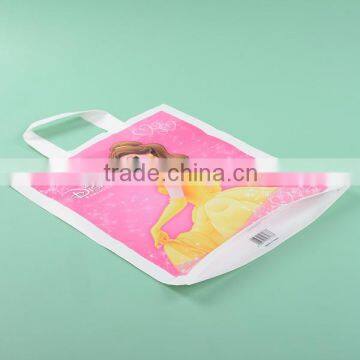 Popular flat handles plastic shopping bag with your printing