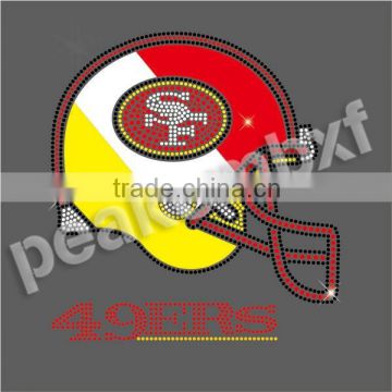 2015 New 49ers SF Helmet Sequin rhinestone transfer designs heat transfer vinyl