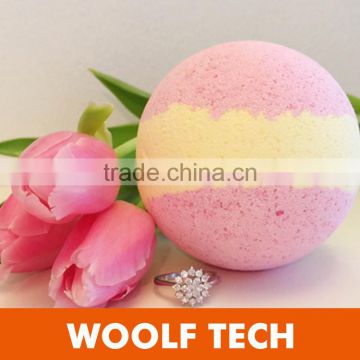 Wholesale Colorful Butter Bath Bombs Fizzer Rose with Dry Flower Bath Bomb