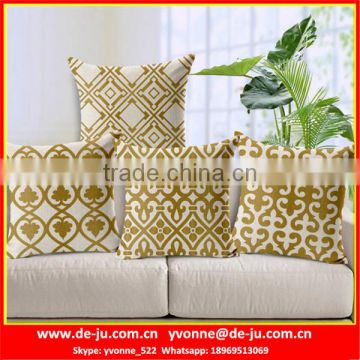 Dark Gold Boreal Garden Line Cushions