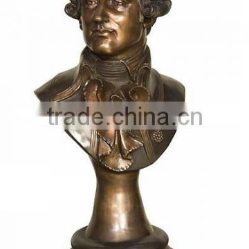 Bronze head statue for desk office decoration