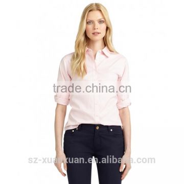 SZXX Hot Wholesale Womens Lady Pink Office Blouse Shirts