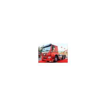 Red 40 Ton 6x4 Prime Mover Trailer Truck Diesel 336HP , EURO II Standard