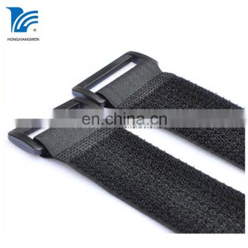 Black Fast Quick Wrap Hook and Loop Cable Strap