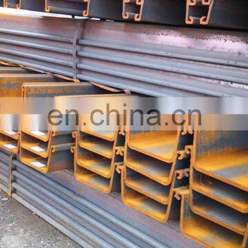 China supplier high strength Q235B cold rolling used u type steel sheet pile for structral pipes