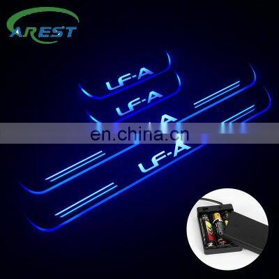 Carest Moving lights 2PCS LED Door Sills For LEXUS LFA LFA10 2010-2012 Door Scuff Plate Acrylic Car Welcome Light Accessories