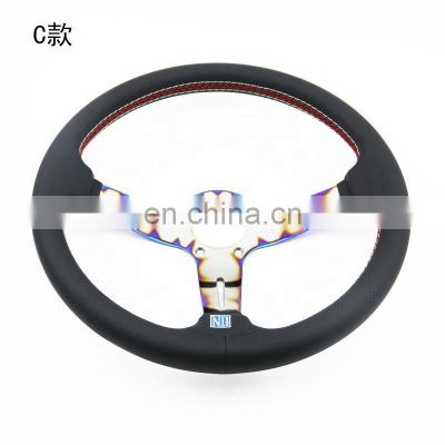 Car Steering Wheel Racing Steering Wheel Suede Steering Wheel