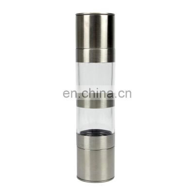 2 in 1 Transparent Glass Dual Manual Salt And Pepper Grinder Mill Kitchen Tools Accessories For Cooking Grinder