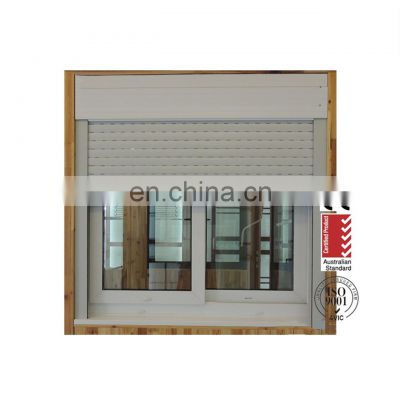 UPVC sliding window with electric rolling shutter upvc sliding window air ventilation aluminum roller shutter
