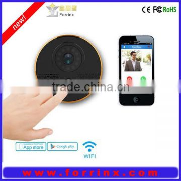 smart phone app control night vision wireless doorbell with camera