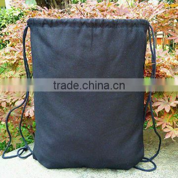black drawstring cotton bag
