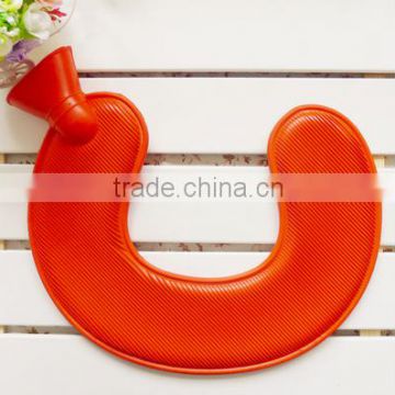 Red Rubber Hot Water Bottle U Shaped-The Neck Treatment