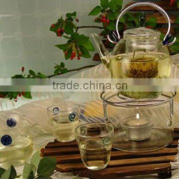 pyrex heat resistant glass tea pot