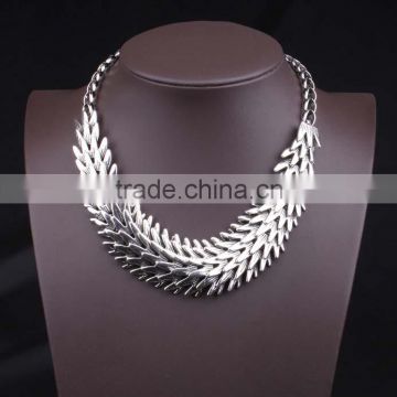 Metal scale collar necklace