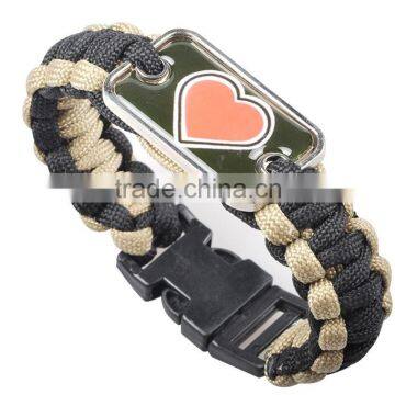 High quality paracord survival bracelet with your logo