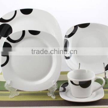 20 pcs western ceramic dinner set with decal