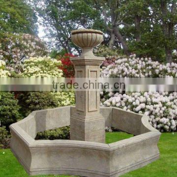 French antique limestone fountains