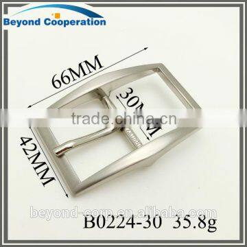 Nickel brushed electronic plating H shape buckle for 30mm leather belt