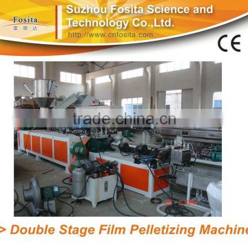 High Efficience Double Stage PP PE Film Plastic Granulating Machine
