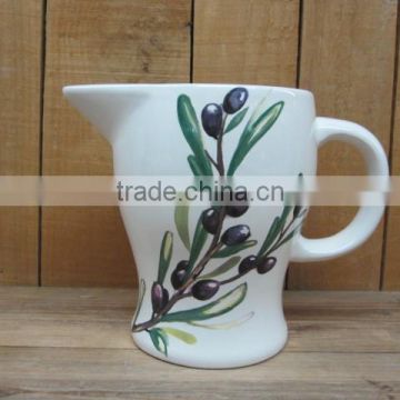 New olive ceramic water pot/ceramic jug